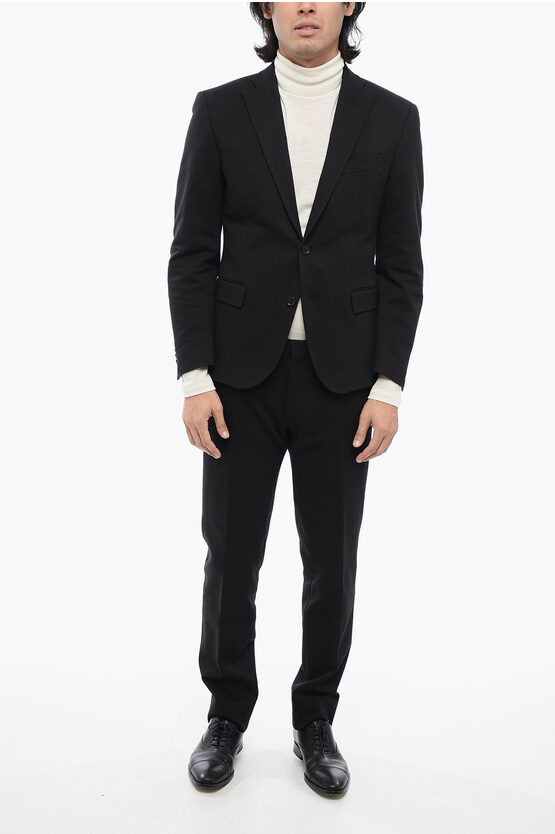 Shop Corneliani Cc Collection Side Vents Notch Lapel Reset 2-button Suit