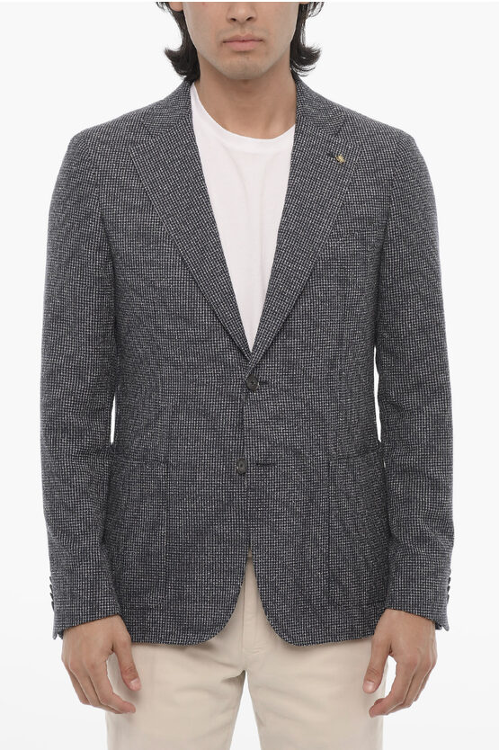 CORNELIANI CC COLLECTION SIDE VENTS NOTCH LAPEL REWARD 2-BUTTON BLAZER 