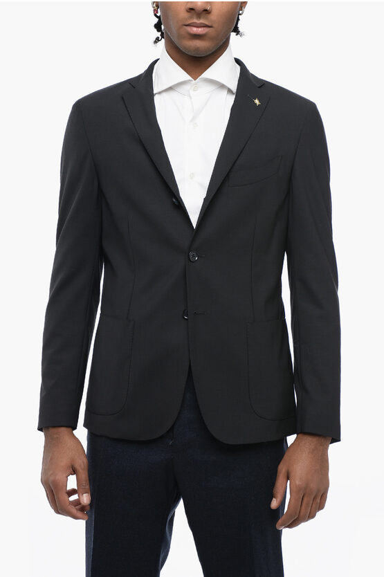 Shop Corneliani Cc Collection Side Vents Notch Lapel Unlined 3-button Blazer