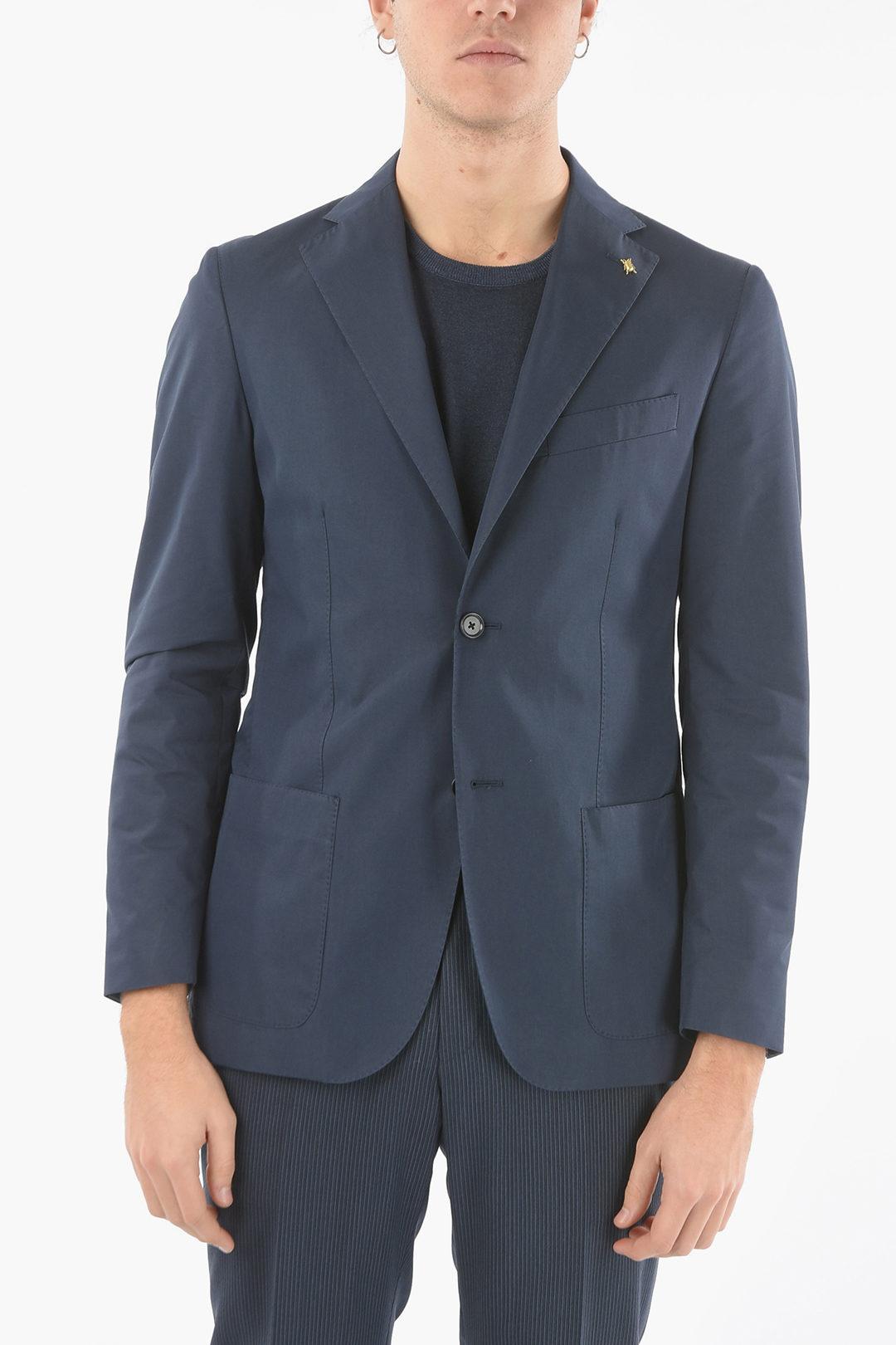 Corneliani CC COLLECTION side vents REFINED 2-button blazer with Golden ...