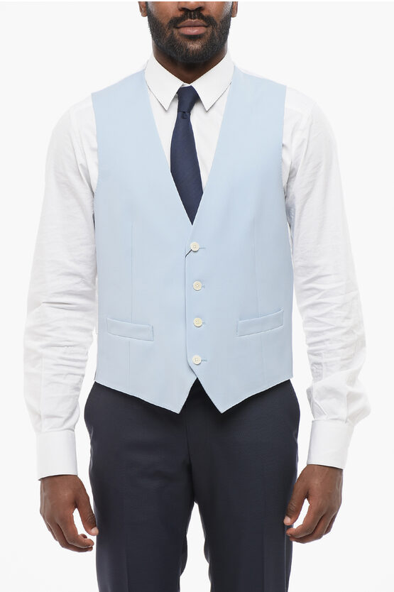 Corneliani Cc Collection Silk 4 Buttons Vest With Jetted Pockets Grösse 52