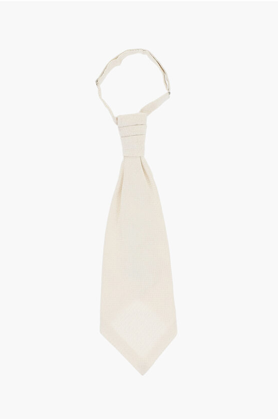 Corneliani Cc Collection Silk And Lurex Ascot Tie