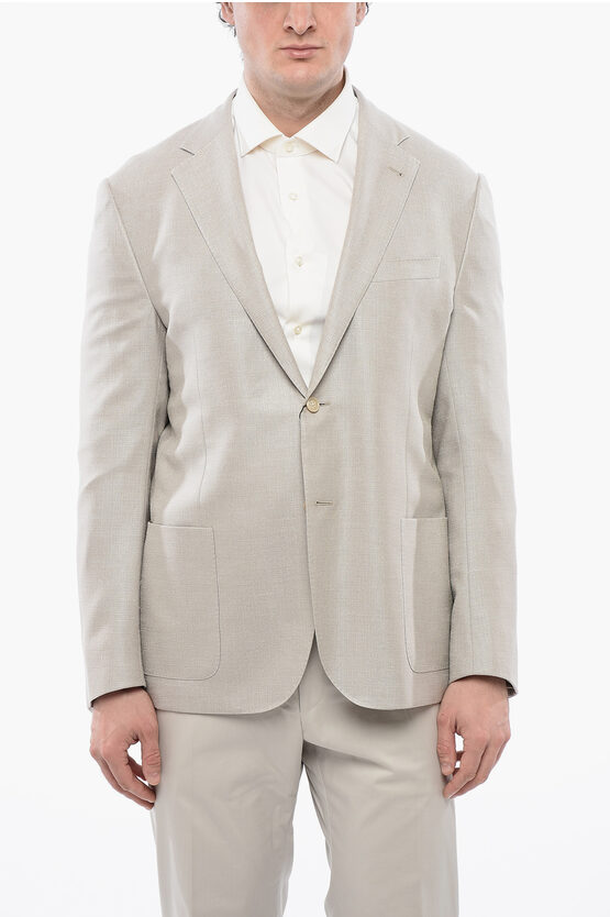 Corneliani Cc Collection Silk And Virgin Wool Half-lined 2-buttons Blaz