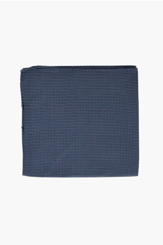 Corneliani Cc Collection Silk Blend Pocket Square With Micro Patterns In Multi