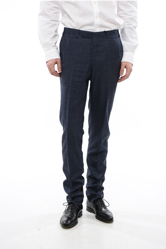 Corneliani Cc Collection Silk Blend Refined Pants In Gray