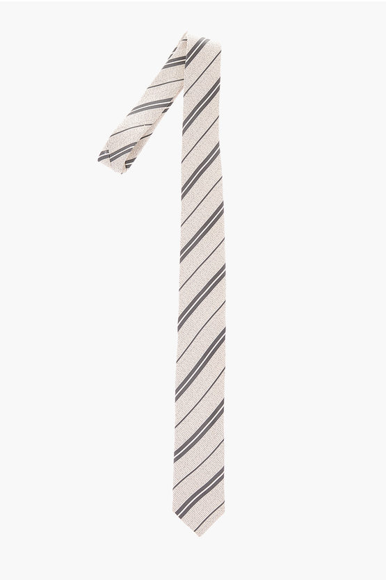Shop Corneliani Cc Collection Silk Regimental Striped Tie