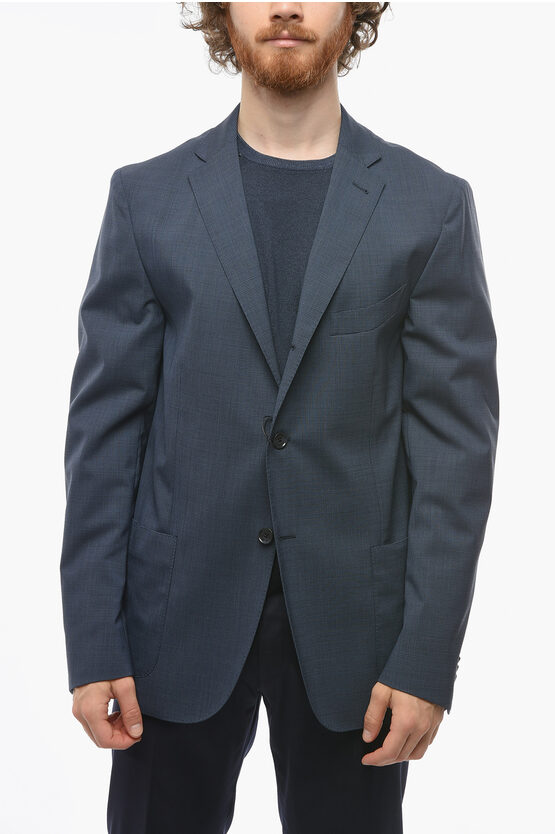 Corneliani Cc Collection Single-breasted Reward Blazer With Notch Lapel In Blue