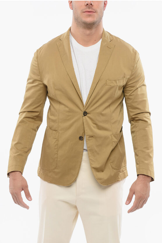 Corneliani Cc Collection Single Breasted Unlined Blazer With Patch Pock
