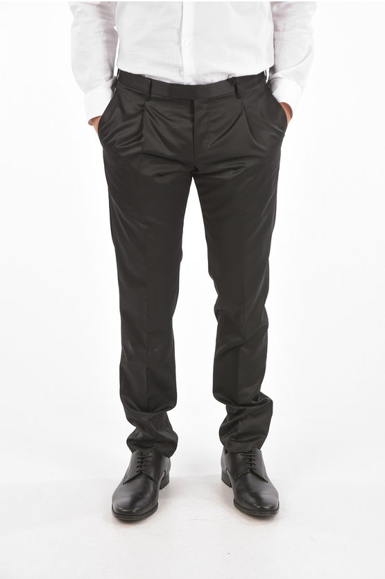 Shop Corneliani Cc Collection Single Pleat Cerim.reward Pants