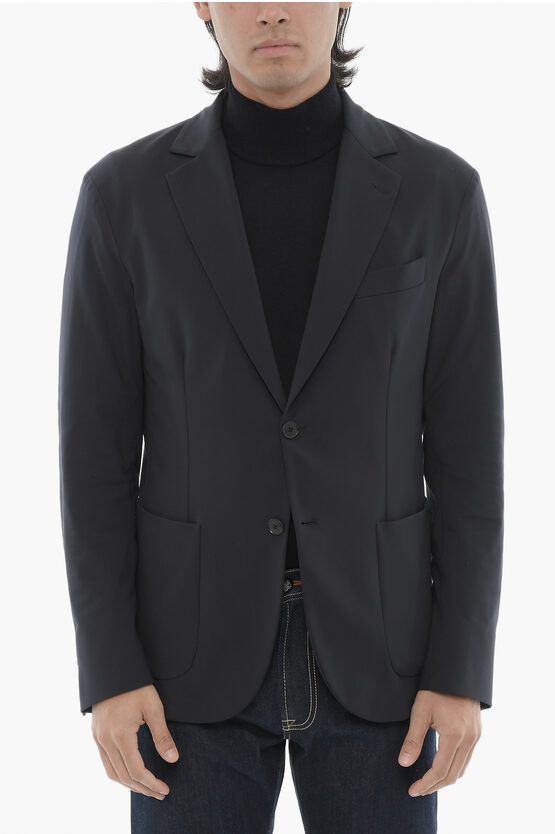 Corneliani Cc Collection Smart Jkt Nylon Stretch Blazer With Patch Pock