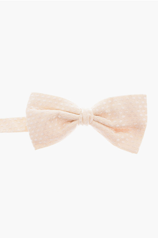 Corneliani Cc Collection Solid Color Silk Bow Tie In Pink