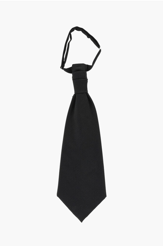 Corneliani Cc Collection Solid Color Virgin Wool Blend Ascot Tie