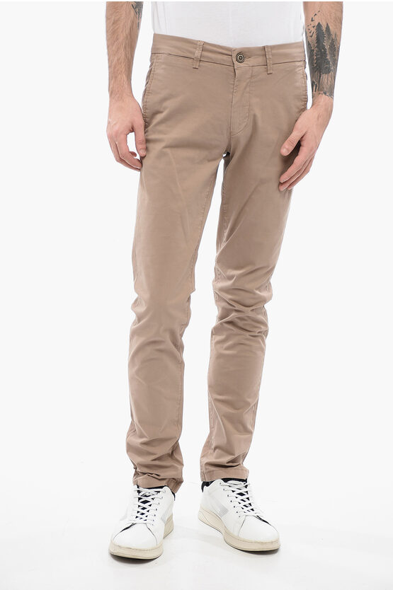 CORNELIANI CC COLLECTION STRETCH COTTON CHINOS PANTS 