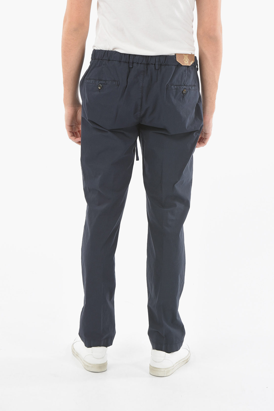 Corneliani CC COLLECTION Stretch Cotton Single-Pleat Pants men ...
