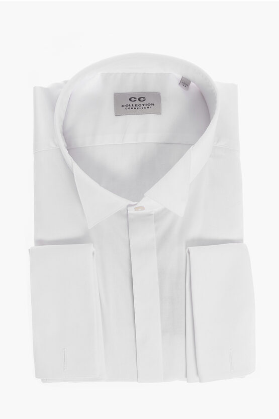 Corneliani Cc Collection Wing-tip Shirt With Concealed Closure Grösse 40