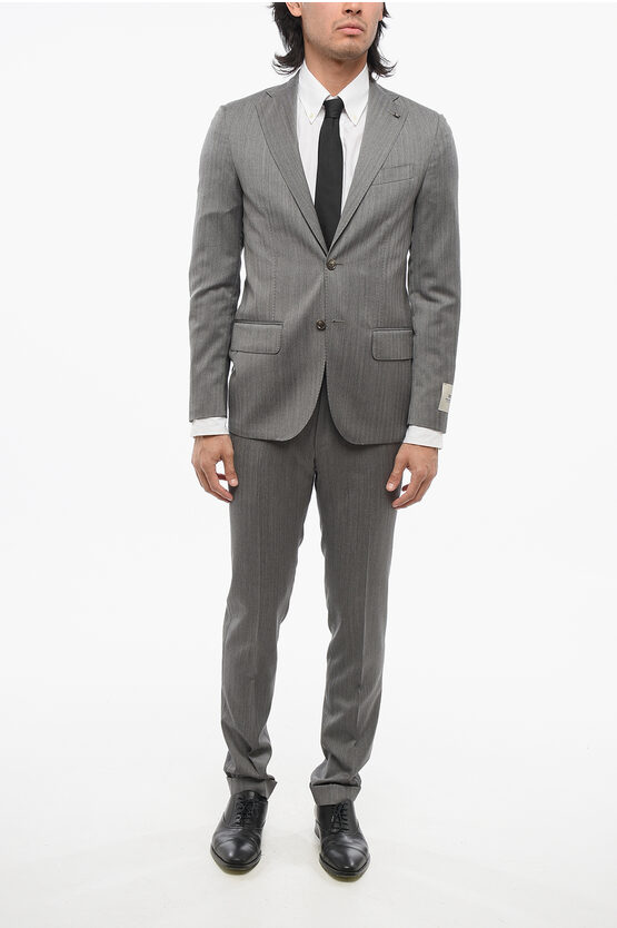 CC COLLECTION CORNELIANIダークストライプ スーツ50 Corneliani CC COLLECTION Striped REFINED Suit men - Glamood
