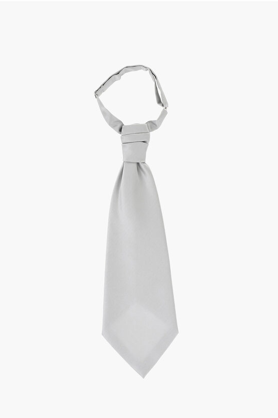 Corneliani Cc Collection Ton On Ton Striped Ascot Tie In Gray