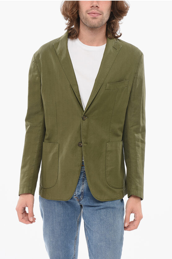 Corneliani Cc Collection Tweed Motif Blazer With Patch Pockets