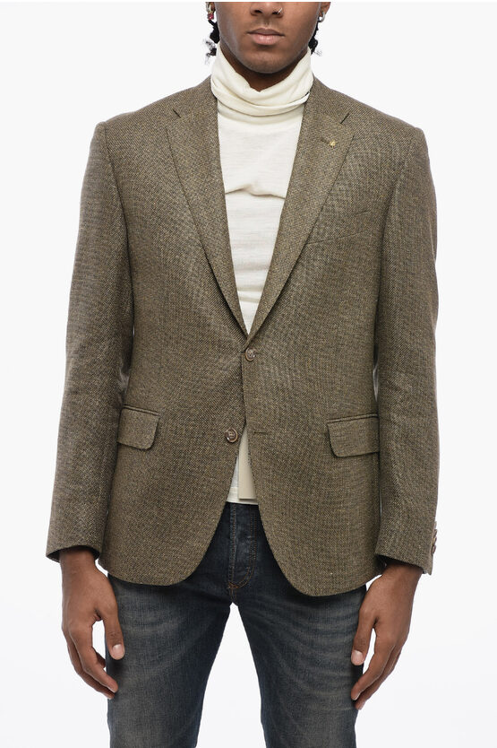 Shop Corneliani Cc Collection Virgin Wool Blend Blazer With Notch Lapel