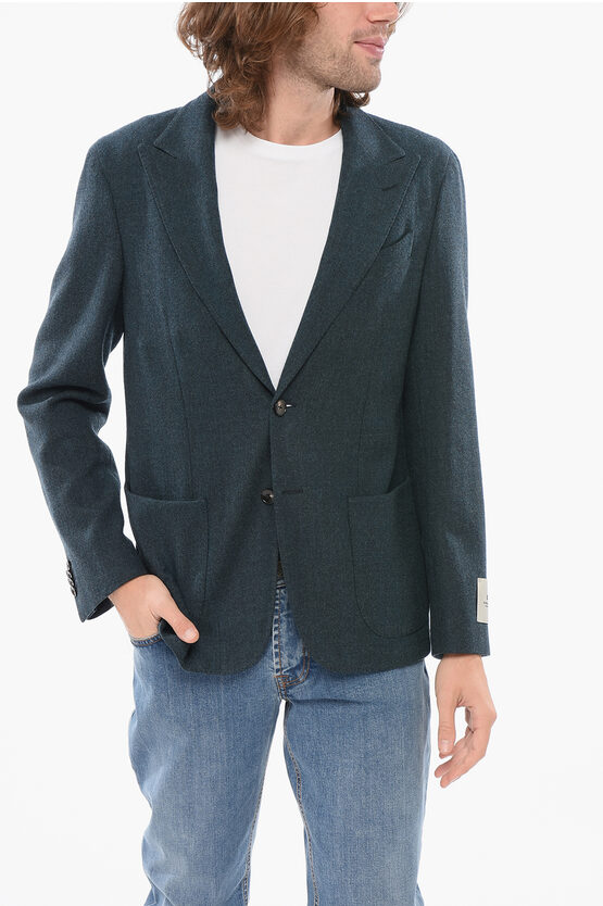 Corneliani Cc Collection Virgin Wool Retailored Light Unlined Blazer