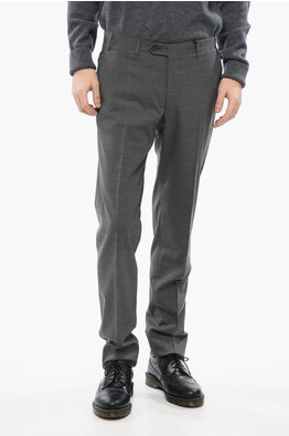 Corneliani ID Stretch Cotton Chinos Pants with Flap Back Pockets men -  Glamood Outlet