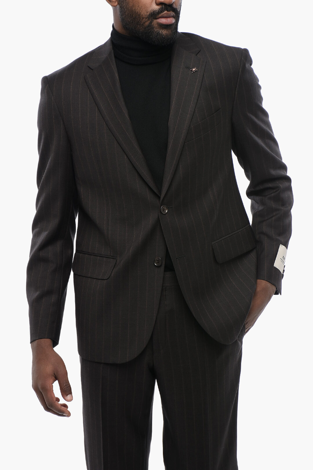 Corneliani CC COLLECTION Virgin Wool RIGHT Pinstriped Suit men
