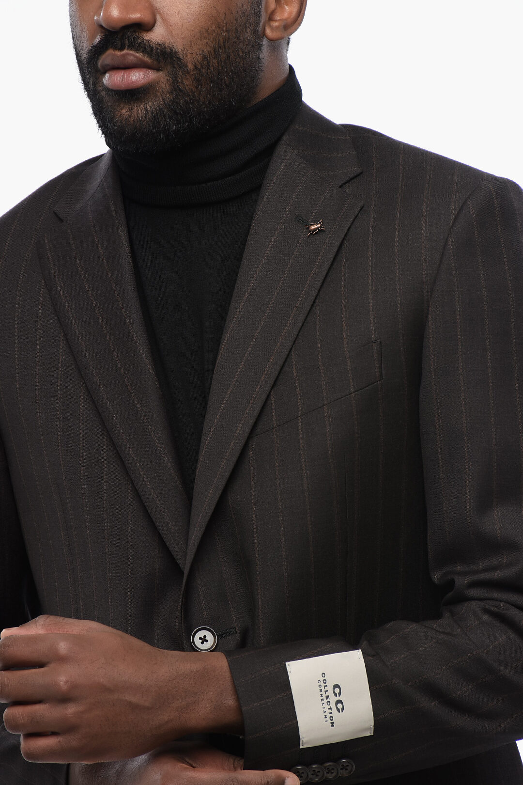 Corneliani CC COLLECTION Virgin Wool RIGHT Pinstriped Suit men