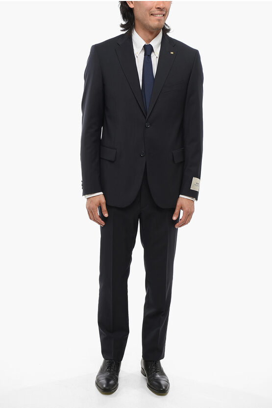 Corneliani Cc Collection Virgin Wool Refined Suit With Micro Houndstoot