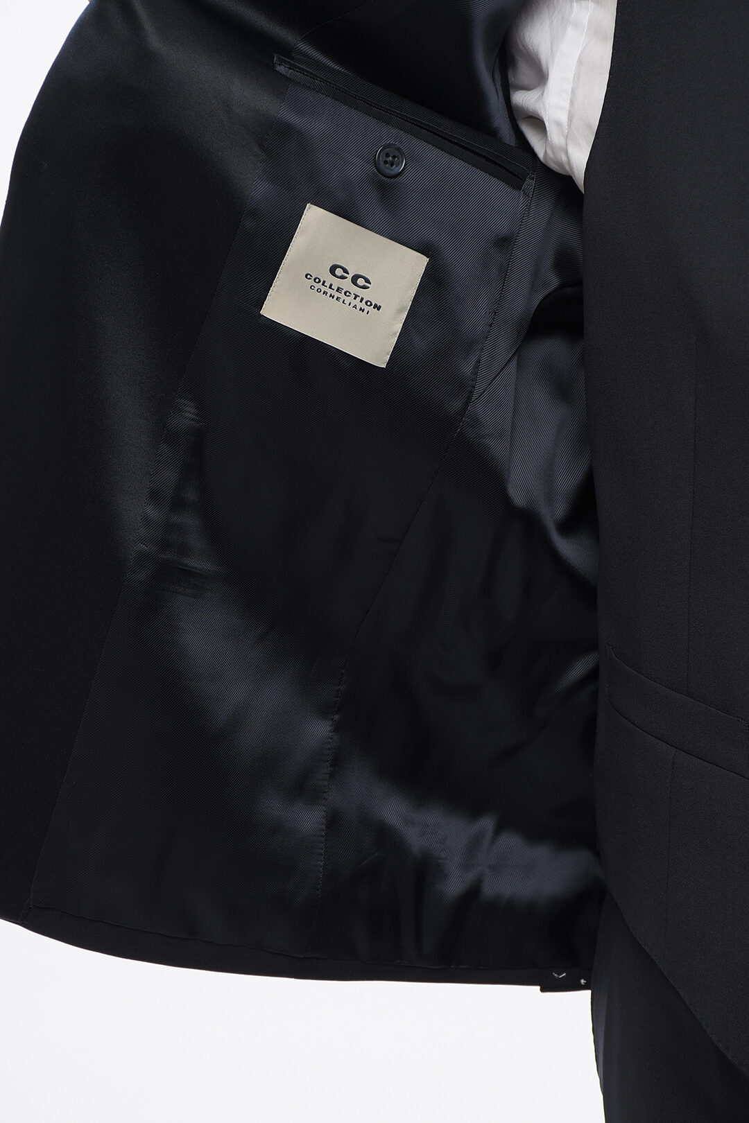 Men's 100% Wool Black Side Vents Three Button Vested Suit main image 1
