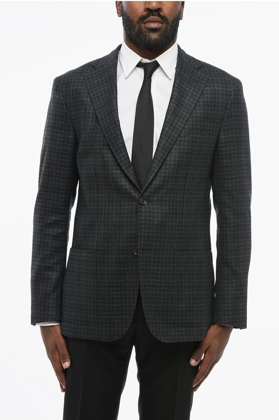 Corneliani Cc Collection Virgin Wool With Chech Motif