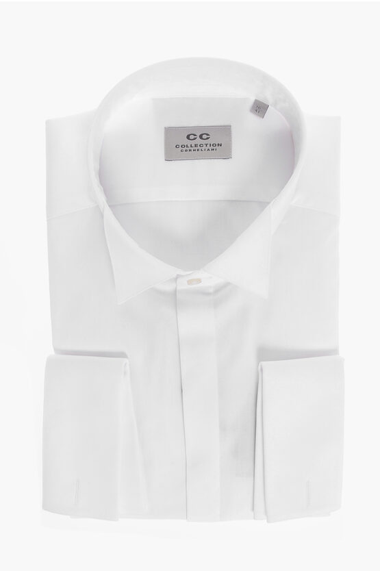 Corneliani Cc Collection Wing-tip Shirt With Concealed Closure Grösse 40