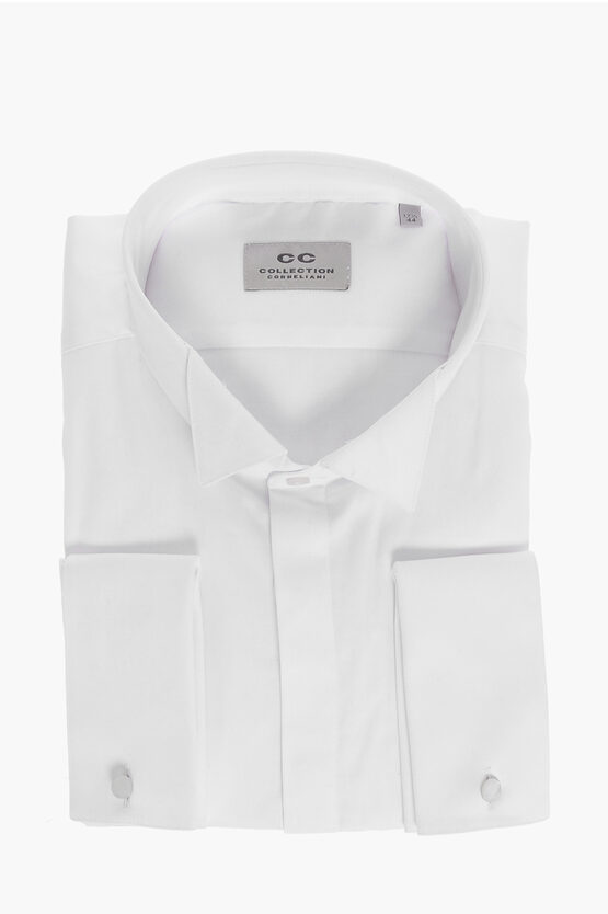 Corneliani Cc Collection Wing-tip Shirt With Concealed Closure Grösse 40