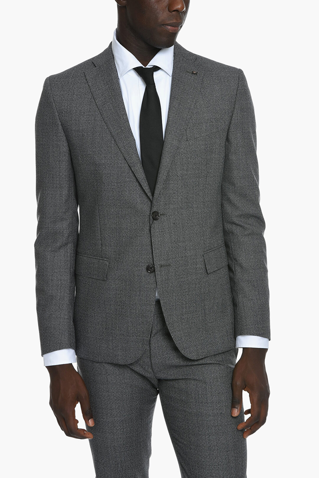 0055~CC COLLECTION RESET houndstooth virgin wool drop 8R suit main image 1