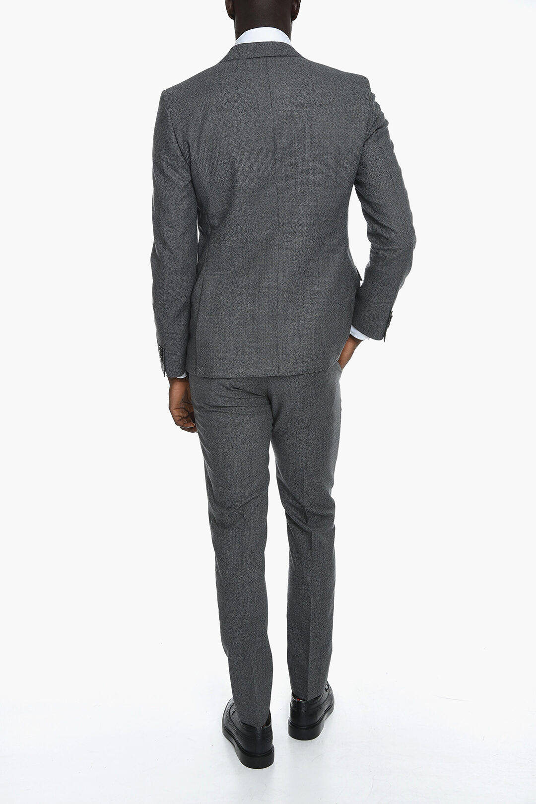 0055~CC COLLECTION RESET houndstooth virgin wool drop 8R suit main image 0