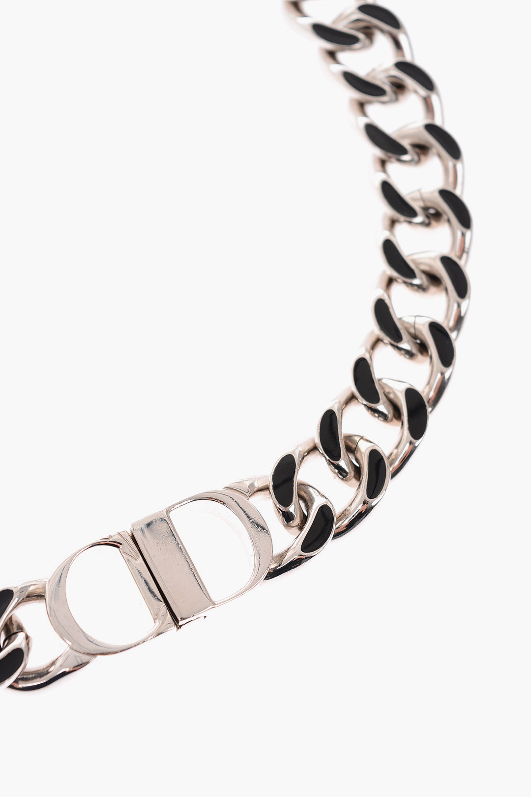 Dior - CD Icon Chain Link Necklace Silver-finish Brass - Men