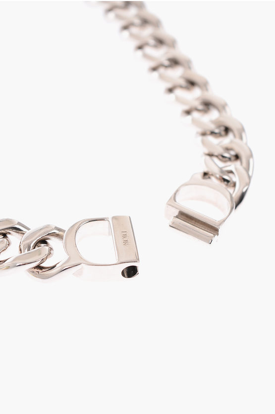 アクセサリー Dior CD ICON Chain Link Necklace CHRISTIAN DIOR Brass CD Icon Chain Link Necklace Black