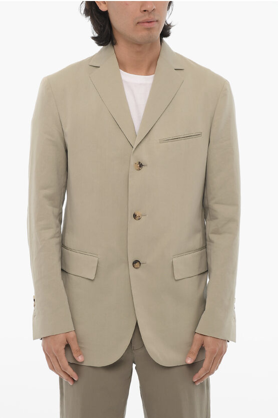 Corneliani Center Vent Notch Lapel Circle 3-button Blazer
