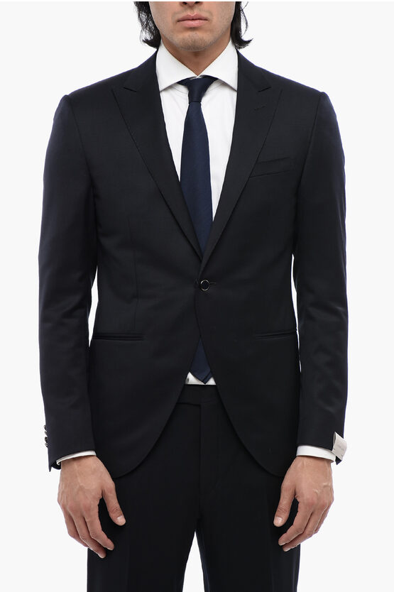 Corneliani Center Vent Peak Lapel 1-button Blazer