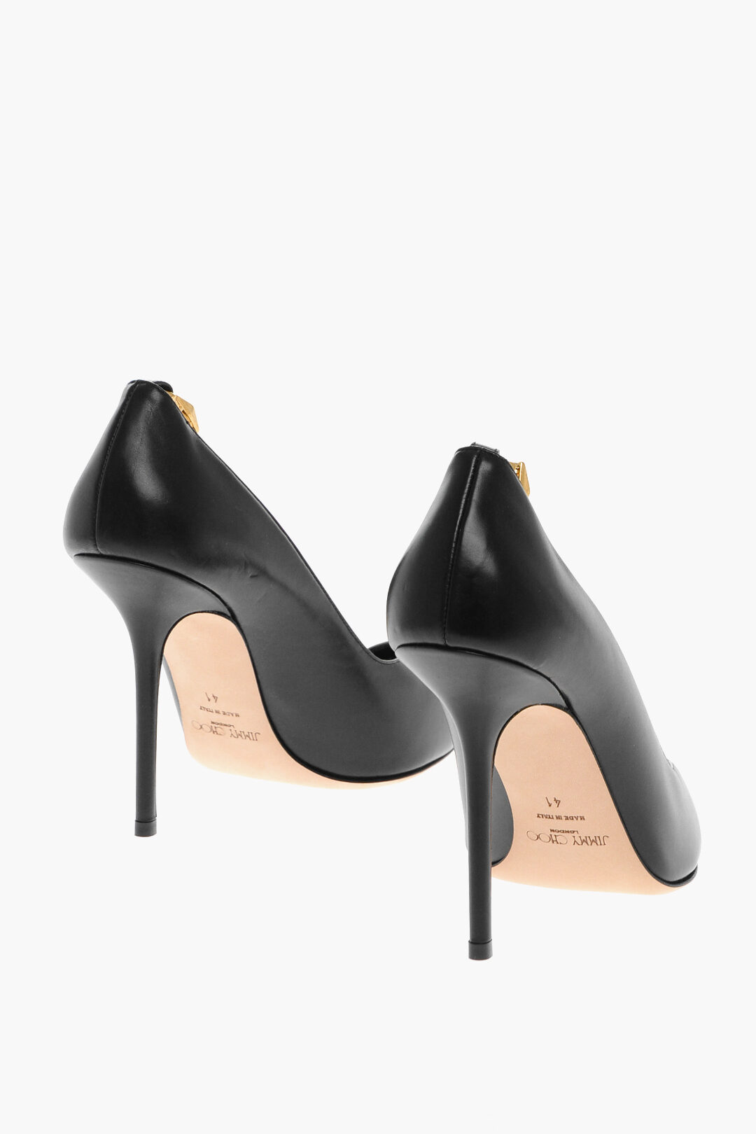 Jimmy Choo Chain Detail DIAMOND Leather Pumps 10cm women