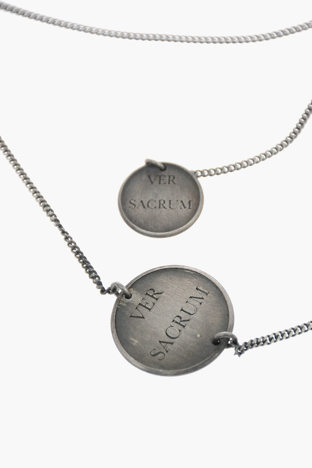 Ann Demeulemeester Chain Silver Necklace with Medallions women ...