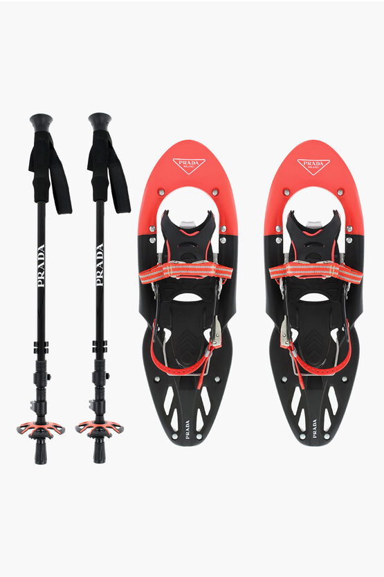 PRADA CHALET TWO-TONE SNOWSHOES AND RACKETS SET