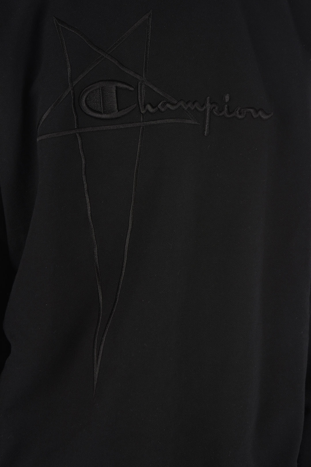 Rick Owens CHAMPION crew-neck sweatshirt with embroidery on the front ...