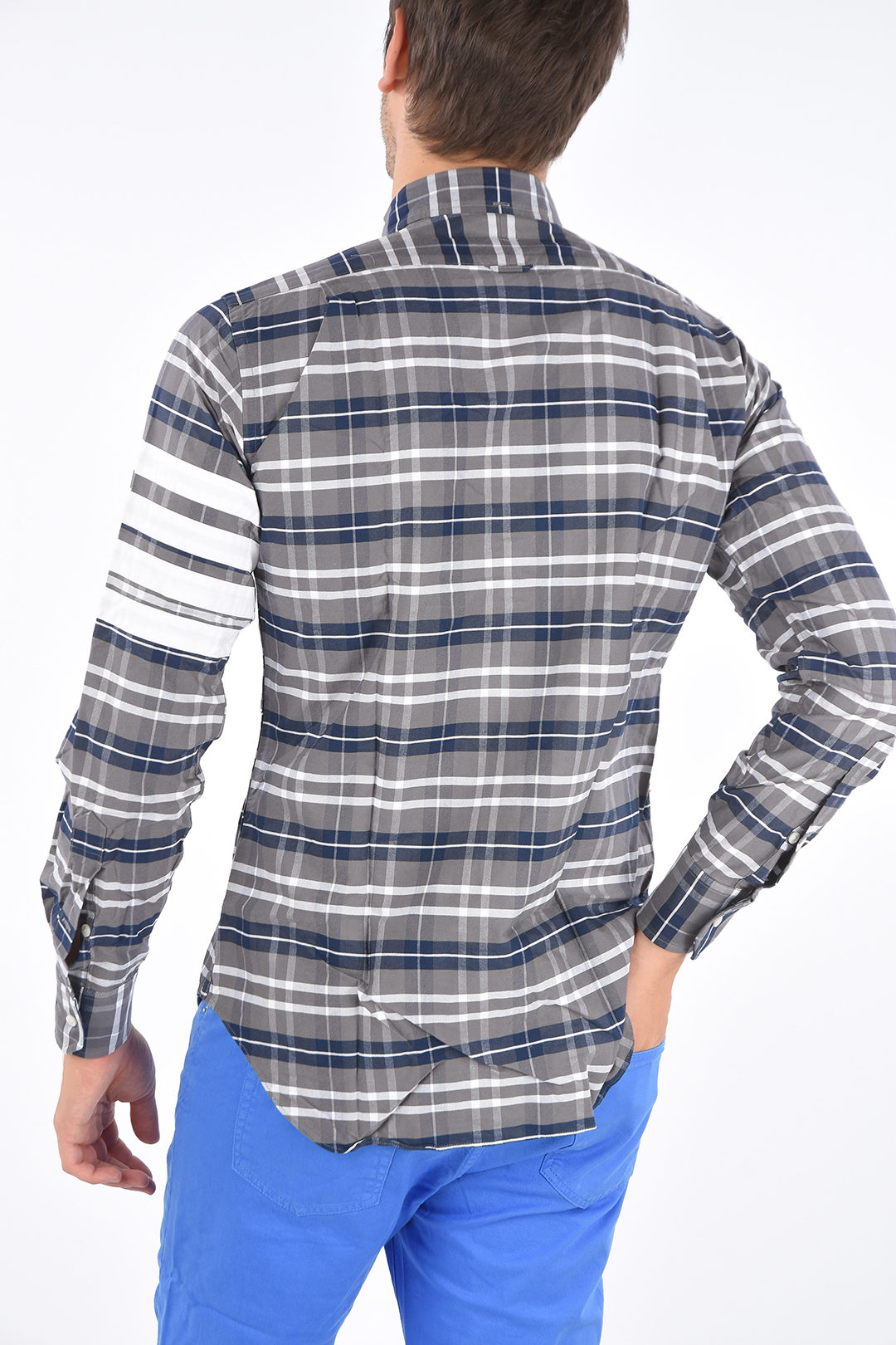 Thom Browne check buttondown collar shirt men Glamood Outlet