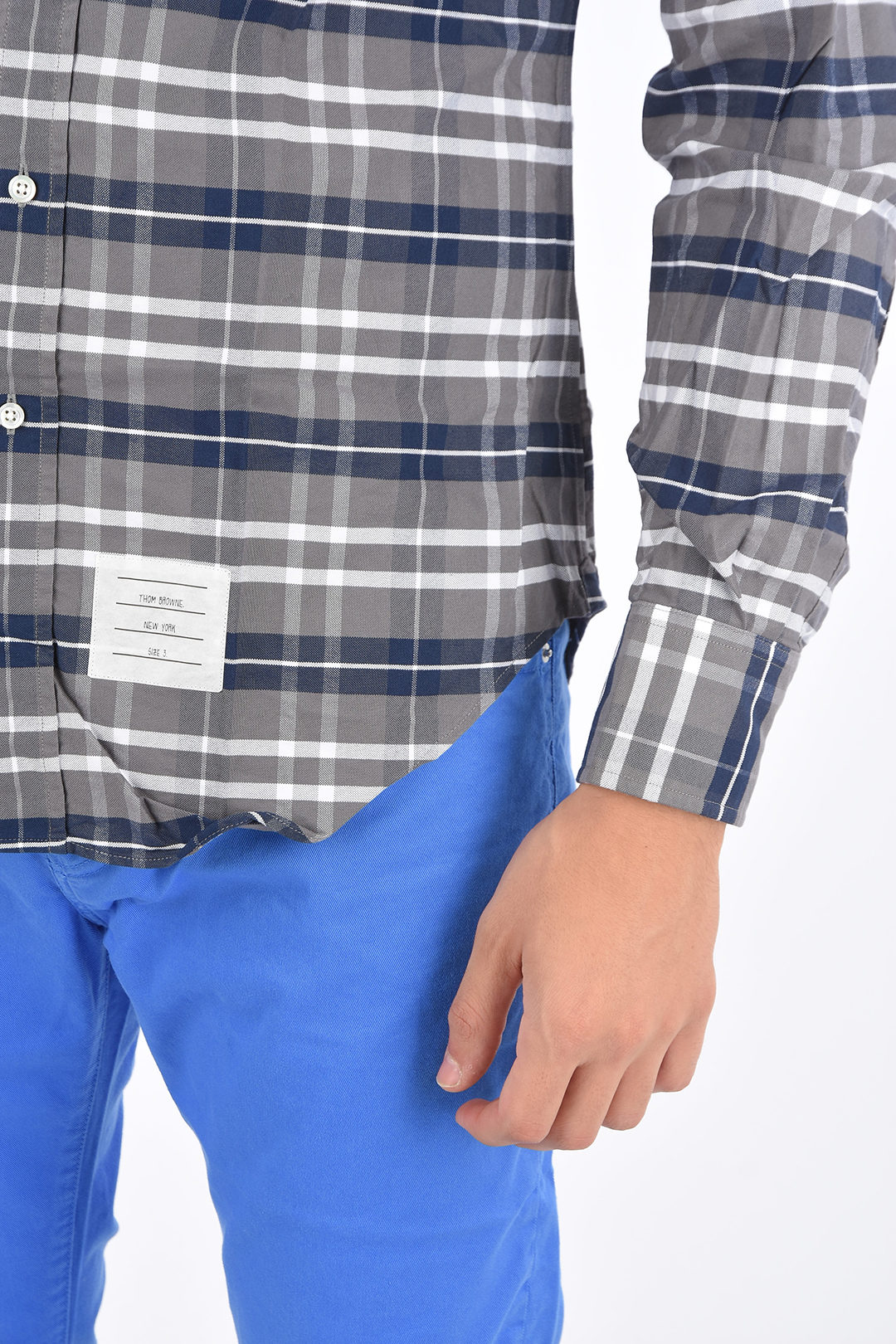Thom Browne check buttondown collar shirt men Glamood Outlet