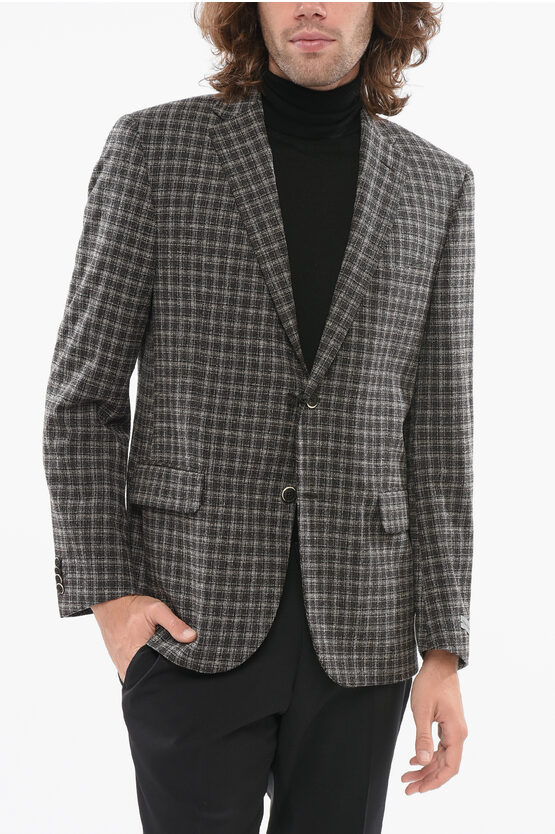 Nino Danieli Check Motif Blazer With Flap Pockets