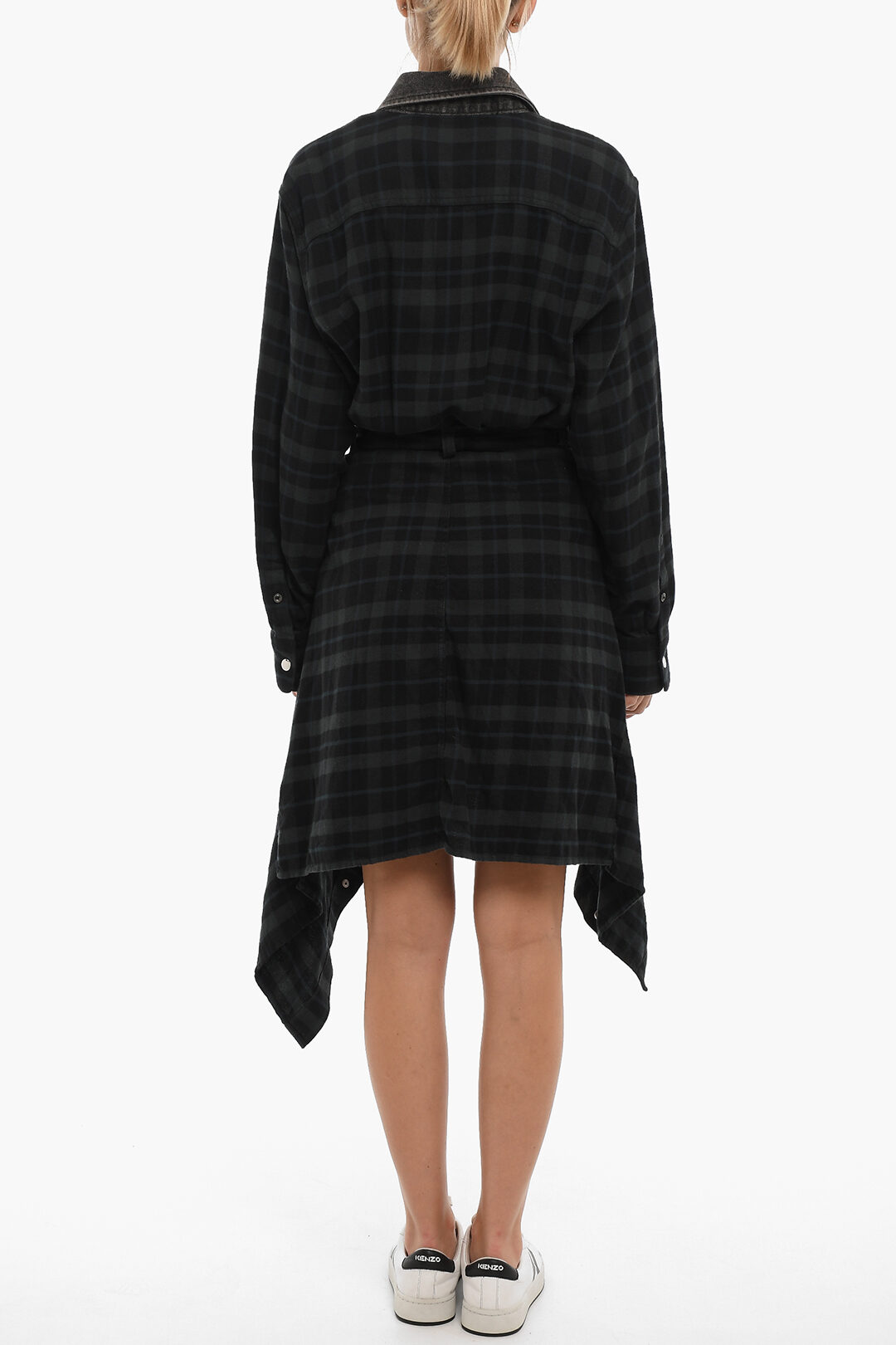 S'YTE★Cotton Tartan Asymmetry Check T Buy U.S. Polo Assn. Women Tartan Check Pure Cotton Shirt