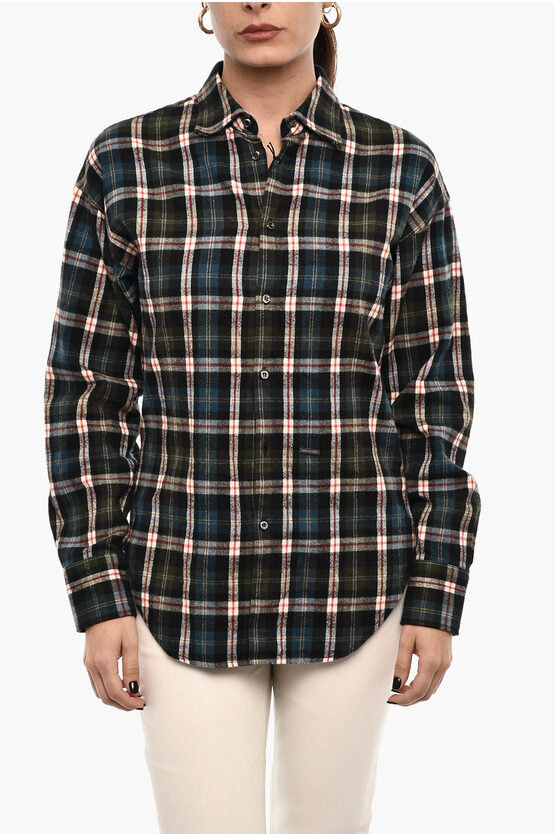 Dsquared2 Checked Cotton Overshirt Grösse 38