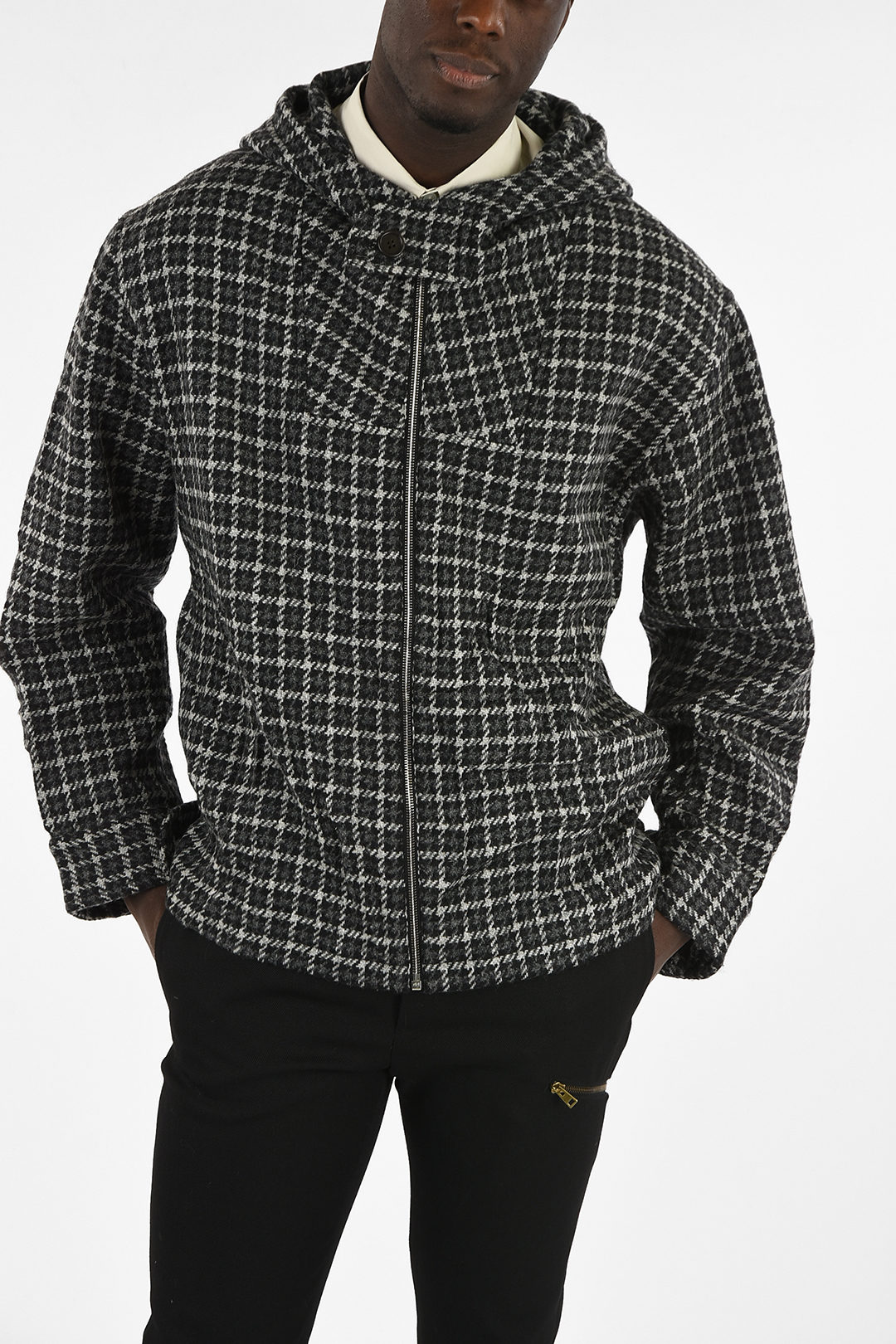 Marni Checked Hoodie Jacket with Zip Closure men - Glamood Outlet