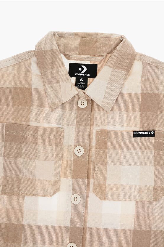 Checked Overshirt with Double Breast Pocket