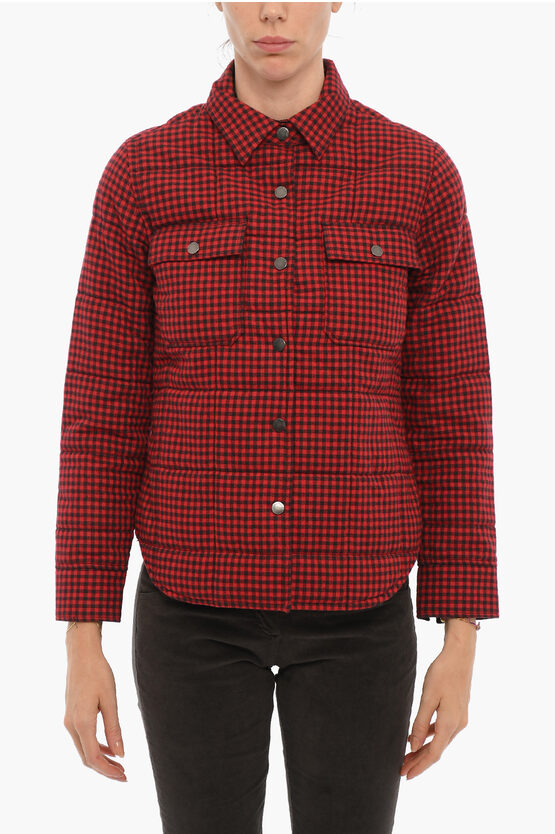 Woolrich Checked Padded Overhirt In Red